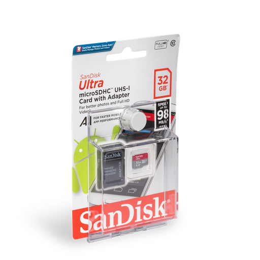 [1P-BLISTER-AMRF] Boîtier antivol Ecobox blister clés USB / cartes SD - par 100